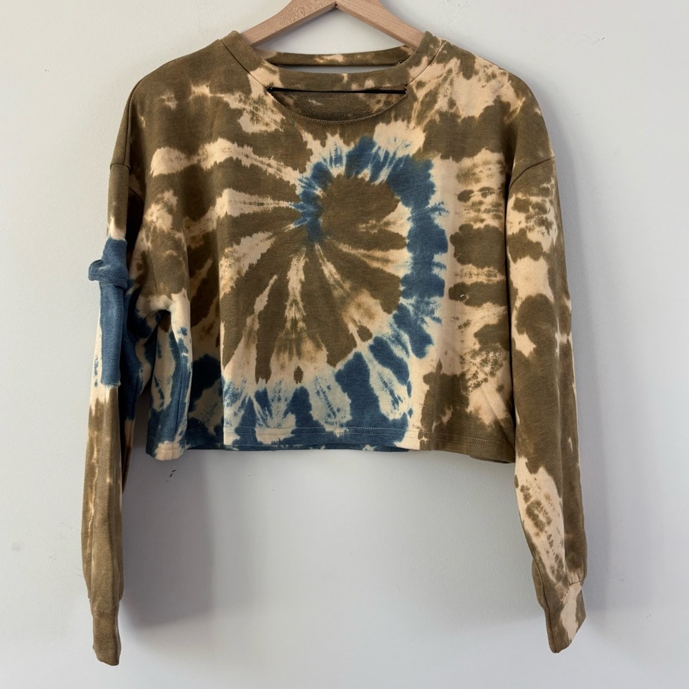 Dance & Marvel Tie Dye Cropped Sweater Small